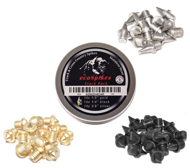 ecoSpikes Track Pack - Color Coded Track and Cross Country Spikes (1/8",1/4",3/8") - Image 1